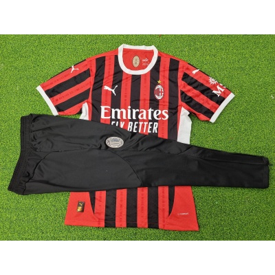 Adult Set 2024-2025 AC Milan Home Tracksuit 1:1 Thai Quality Set