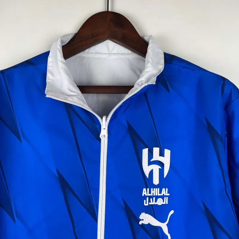 2023/2024 Al-Nassr Reversible WindbreakerWhite-BlueSoccer Jersey 1:1 Thai Quality
