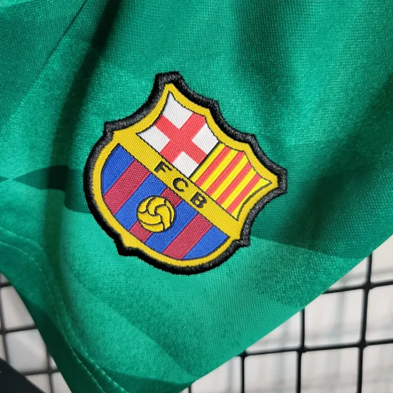 2023/2024 Barcelona Goalkeeper Green Soccer Shirt 1:1 Thai Quality Kids Size