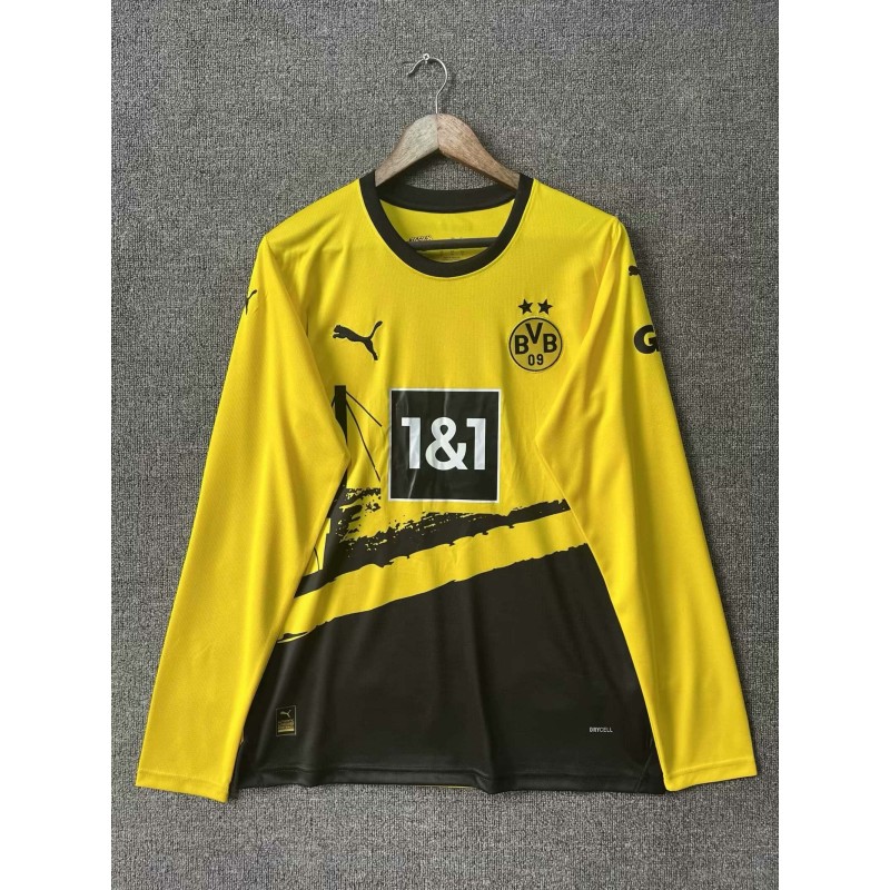 2023 / 2024 Long Sleeve Dortmund Hone Football Shirt 1:1 Thai Quality