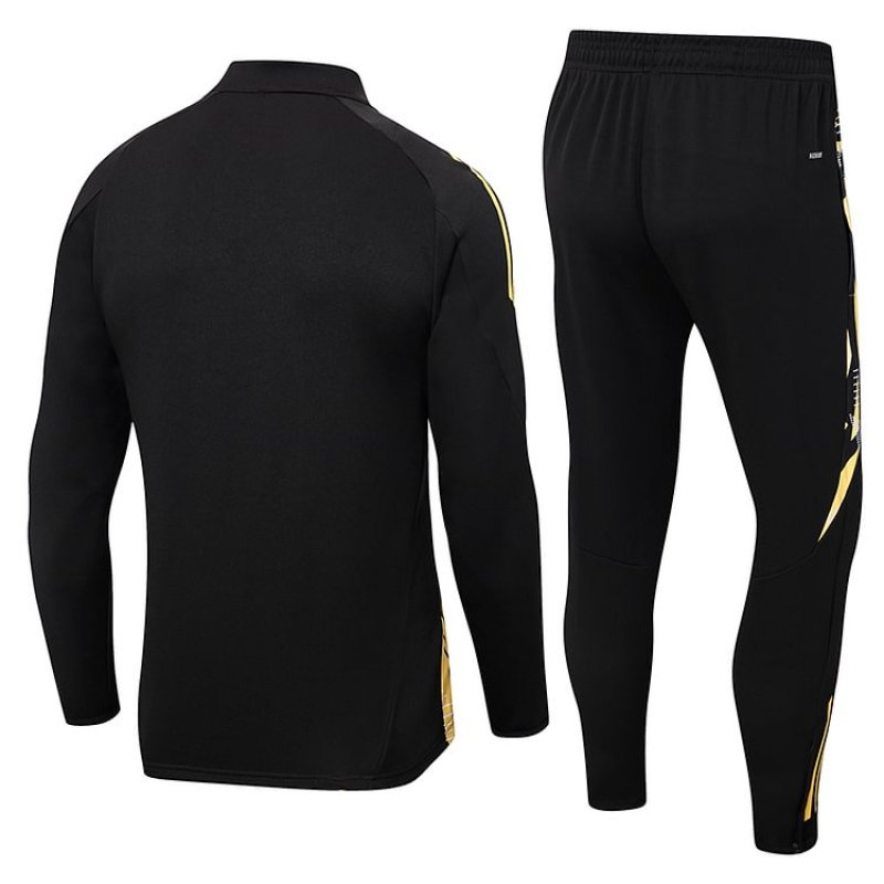 24/25 Real Madrid half-pulled training suit Black Jersey
