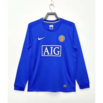 2007/2008 Retro Long Sleeve Manchester United Away Football Shirt 1:1 Thai Quality