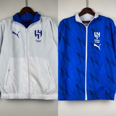 2023/2024 Al-Nassr Reversible WindbreakerWhite-BlueSoccer Jersey 1:1 Thai Quality