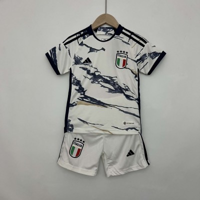 2023 Italy Away  Soccer Shirt Kids Size