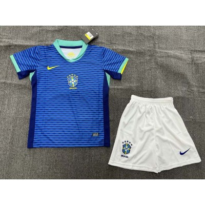 2024 Brazil Away Football Shirt 1:1 Thai Quality Kids Size