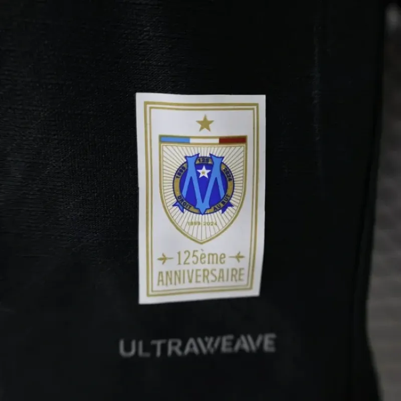 2024/2025 Player Version Olympique Marseille 125th Anniversary Black Football Shirt Jersey