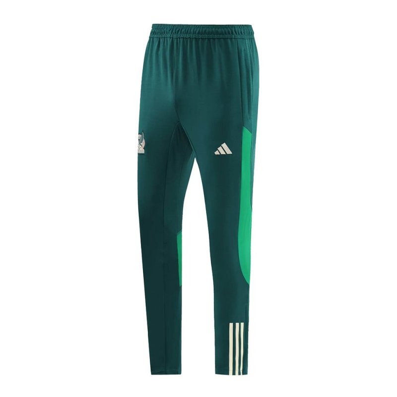 2023 Mexico Half-Pull Training Suit White - Green Soccer Jersey Set