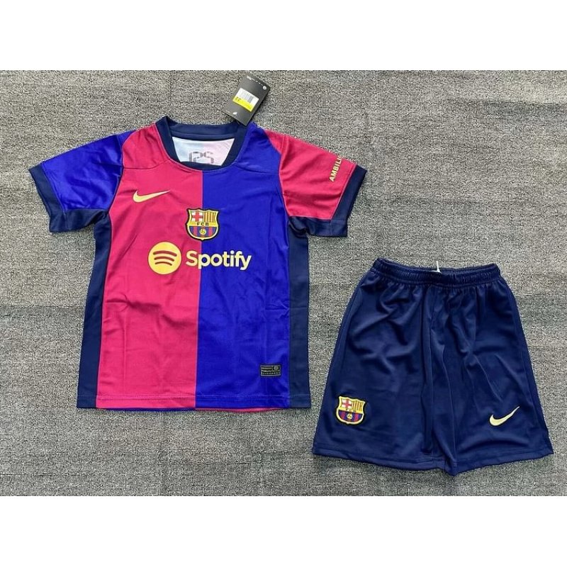 2024/2025 Barcelona Home Football Shirt 1:1 Thai Quality Kids Size