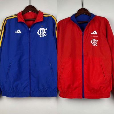 2023-2024 Flamengo CasuaI Reversible WindbreakerBlue-redSoccer Jersey 1:1 Thai Quality
