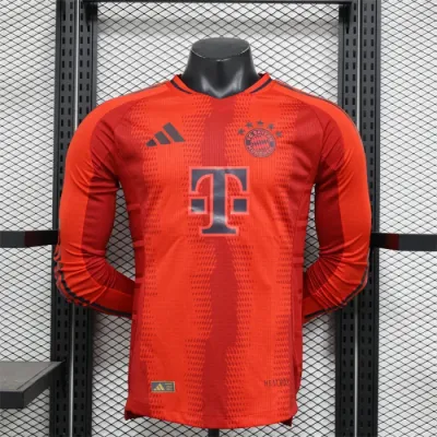 Player Version Bayern Munich Home Jersey 24/25 Football Jersey Long Sleeves