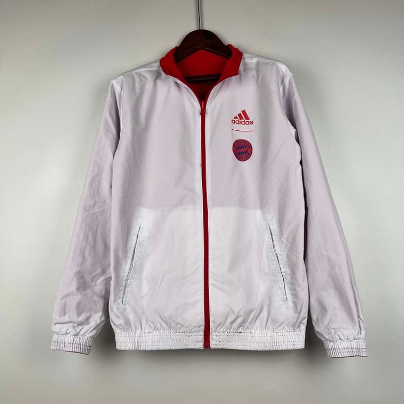 2023-2024 Bayern Munich Reversible Windbreaker Red-whiteSoccer Jersey 1:1 Thai Quality