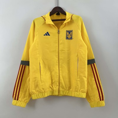 2023/2024 Tigres Jersey Windbreaker yellow Soccer Jersey 1:1 Thai Quality