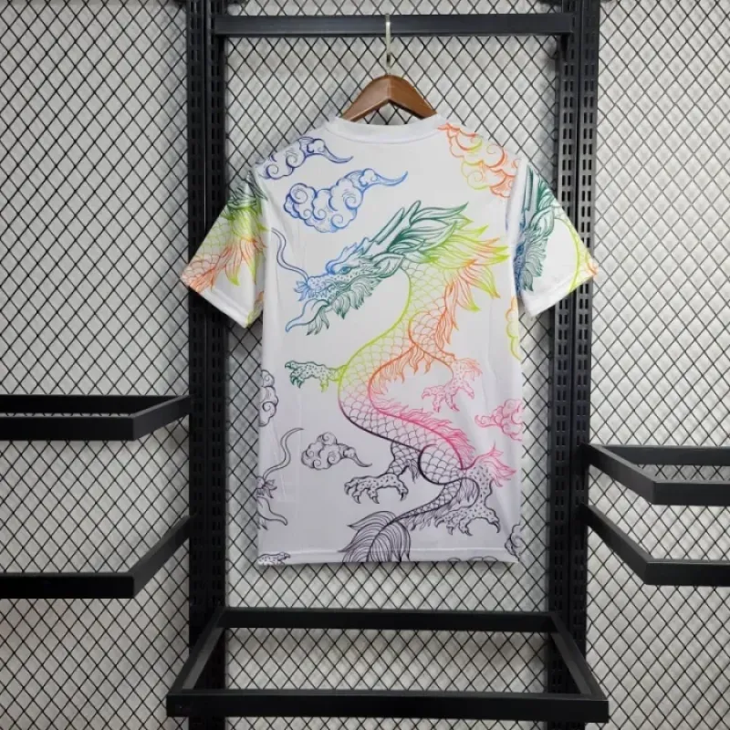 Real Madrid 24/25 Dragon Pattern Football Jersey (White)