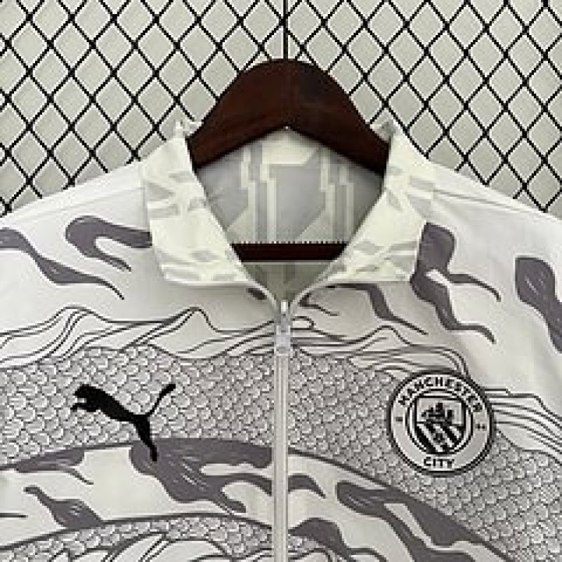 2024/2025 Manchester City Reversible Windbreaker Soccer Jersey 1:1 Thai Quality
