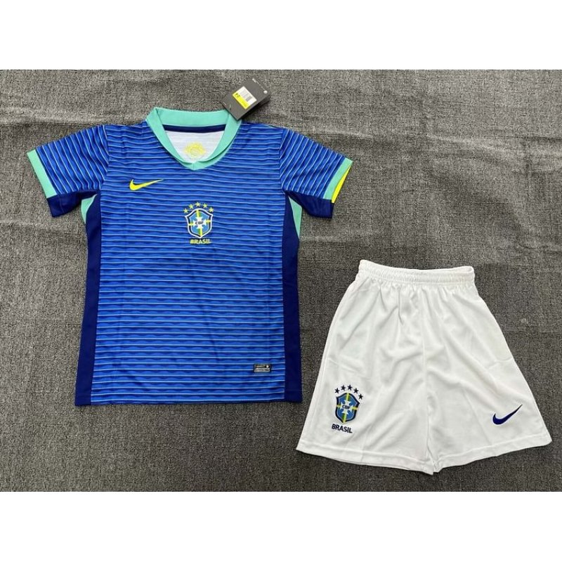 2024 Brazil Away Football Shirt 1:1 Thai Quality Kids Size
