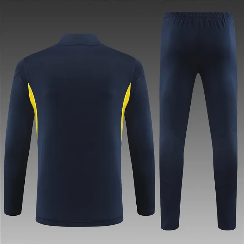 2023/2024 Real Madrid Half-Pull Training Suit Royal Blue Football Shirt 1:1 Thai Quality