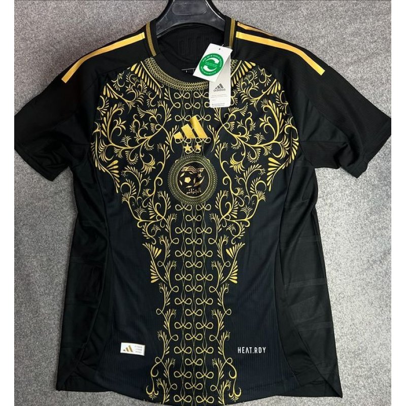 Player Version 24-25 Algeria away Black Special Edition Soccer Jersey（With stars）