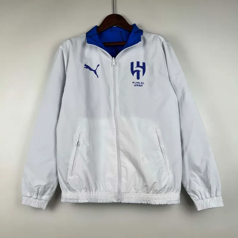 2023/2024 Al-Nassr Reversible WindbreakerWhite-BlueSoccer Jersey 1:1 Thai Quality