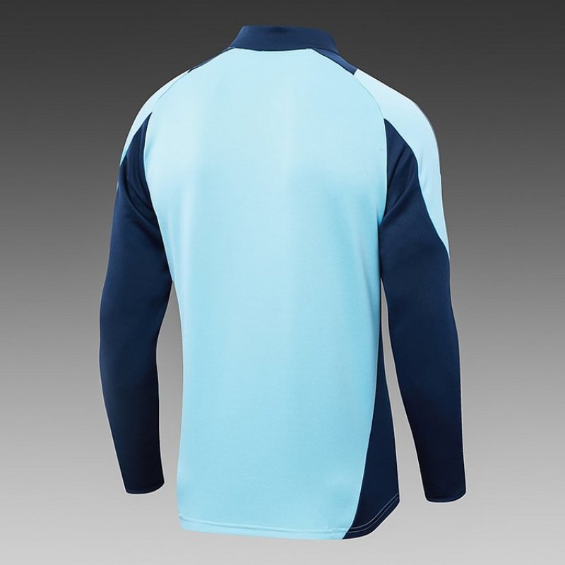 24/25 Arsenal half-pull training suit light blue football jersey