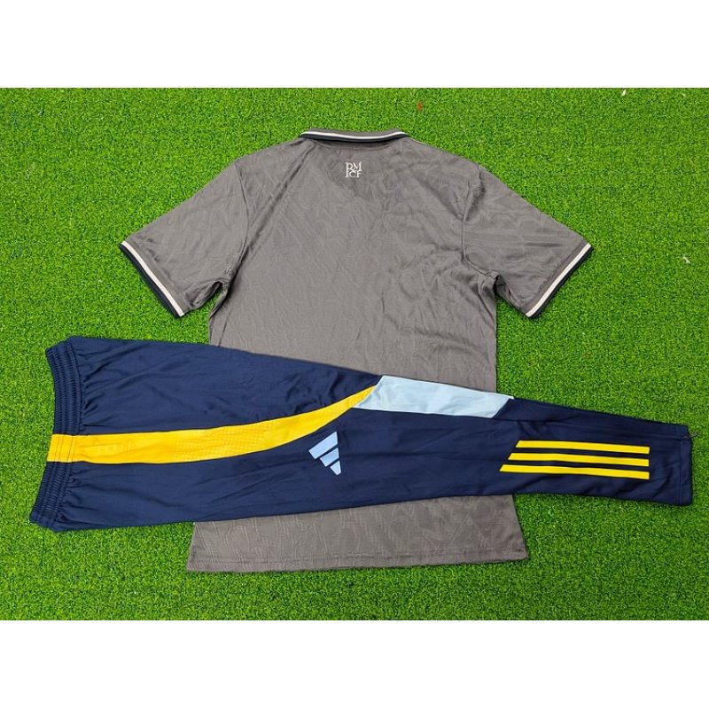Adult Set 2024-2025 Real Madrid 2nd Tracksuit （Royal Blue Pants） 1:1 Thai Quality