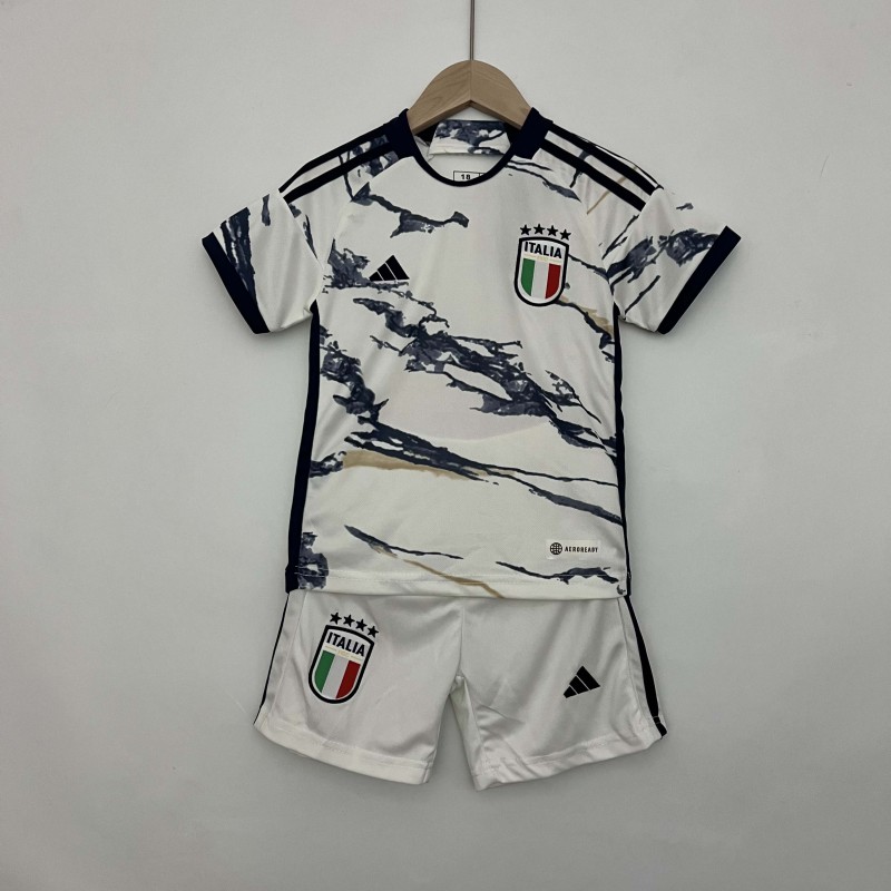 2023 Italy Away  Soccer Shirt Kids Size