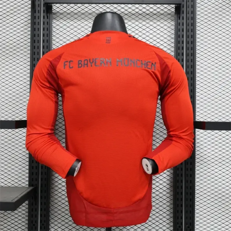 Player Version Bayern Munich Home Jersey 24/25 Football Jersey Long Sleeves