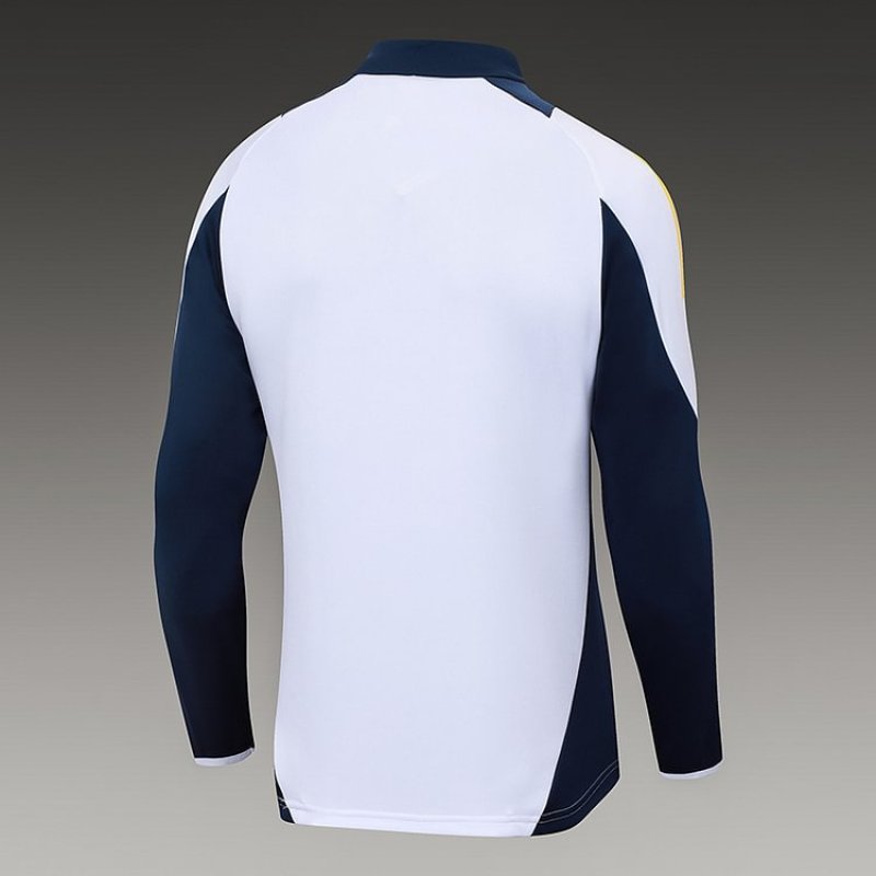 24/25 Real Madrid half-pulled training suit white Jersey