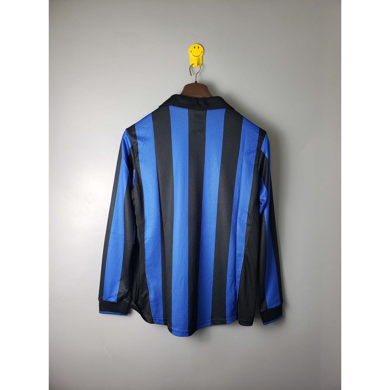 1998/1999 Retro Long Sleeve Internazionale Milan Home Football Jersey 1:1 Thai Quality