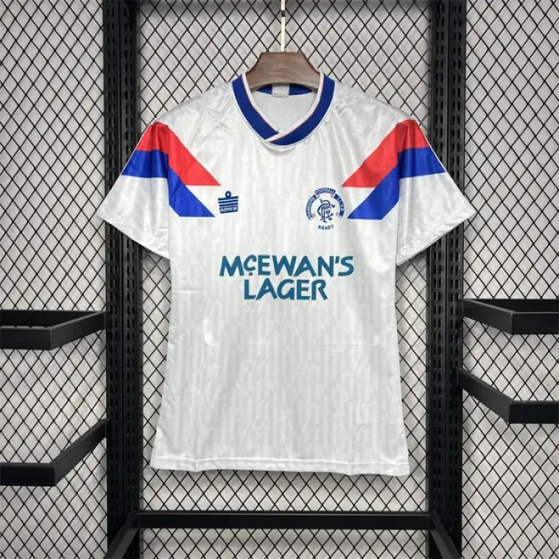 Retro Rangers Away Kit 1990 1992 Football Jersey