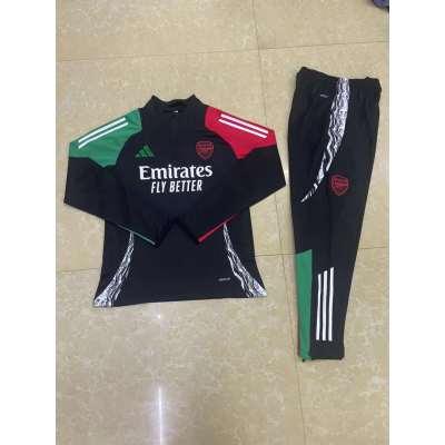 24/25 Arsenal half-pull training suit black football jersey