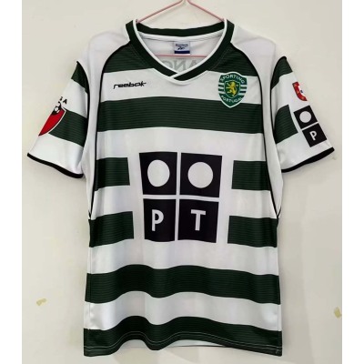 2001/2003 Retro Sporting Lisbon Home Football Shirt 1:1 Thai Quality