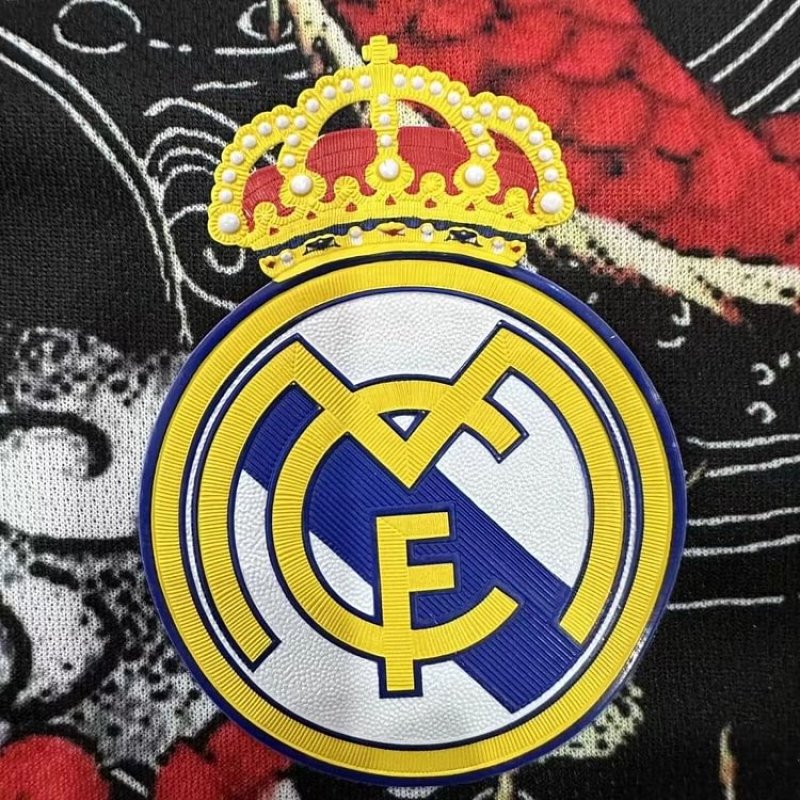2024-2025 Real Madrid Year of the Dragon Special Edition Black Football Shirt 1:1 Thailand Quality