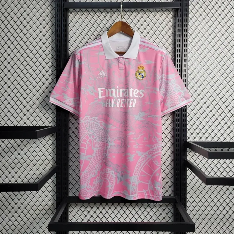 23-24 Real Madrid Chinese Dragon Pink Football Jersey (Pink)