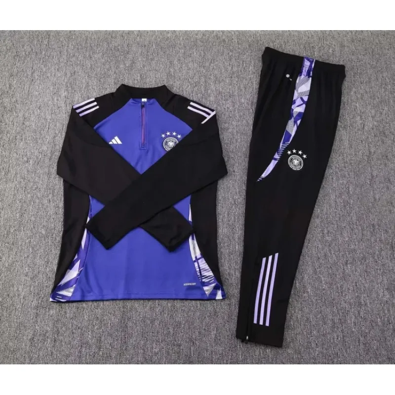 2022 France Half-Pull Training Suit White Football Shirt Set