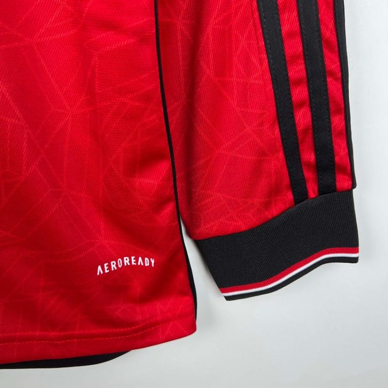 2023/2024 Long Sleeve Manchester United Home Football Shirt 1:1 Thai Quality