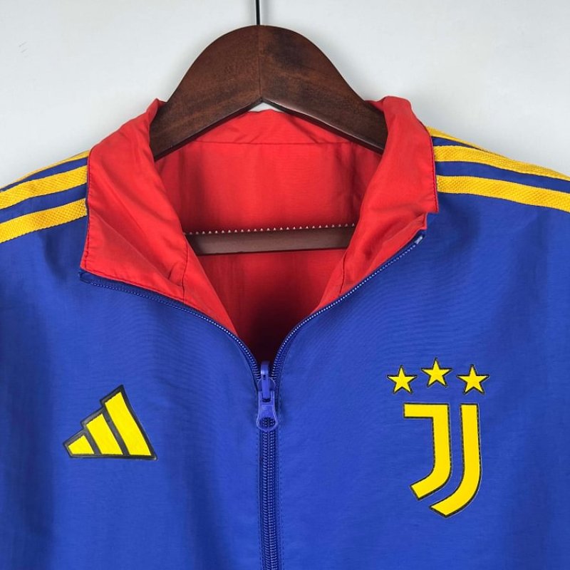 2023-2024 Juventus Reversible WindbreakerBlue-redSoccer Jersey 1:1 Thai Quality