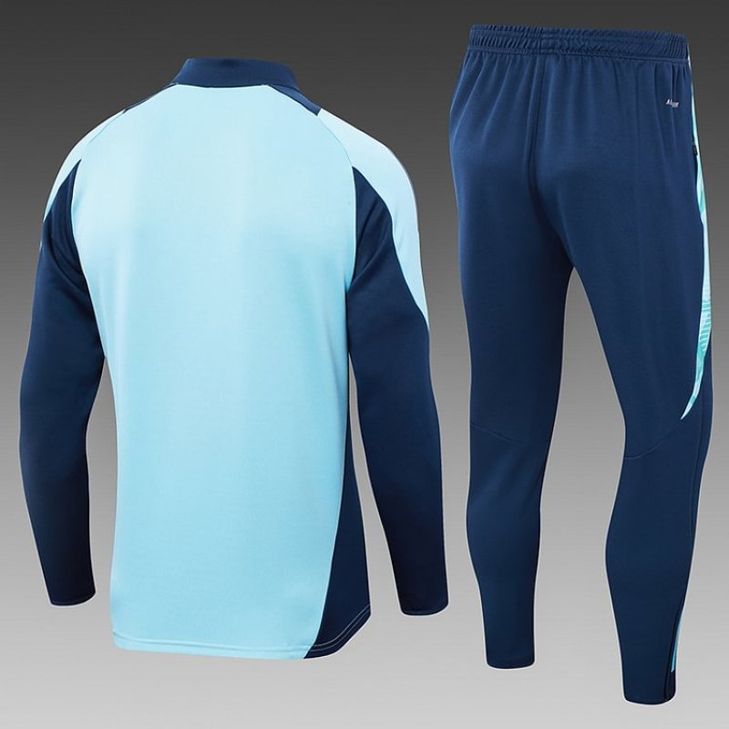 24/25 Arsenal half-pull training suit light blue football jersey