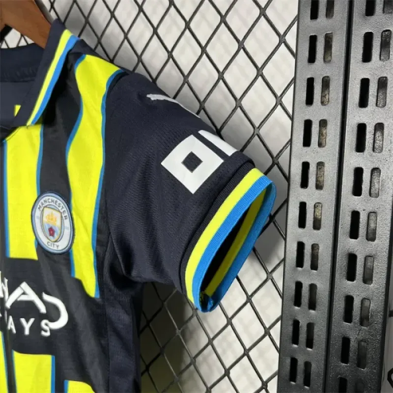 Kids Manchester City Away Jersey 24/25 Football Kit