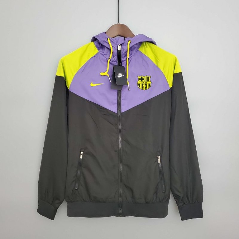 2023/2024 Barcelona Jersey Windbreaker Black and purple