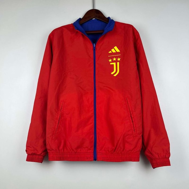 2023-2024 Juventus Reversible WindbreakerBlue-redSoccer Jersey 1:1 Thai Quality