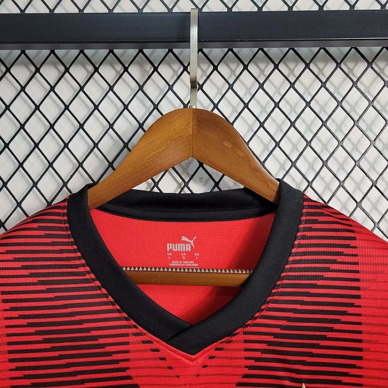 2023/2024 Long Sleeve AC Milan Home Football Shirt 1:1 Thai Quality