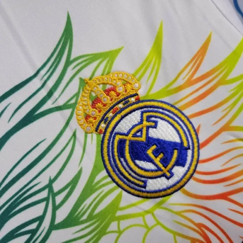 Real Madrid 24/25 Dragon Pattern Football Jersey (White)