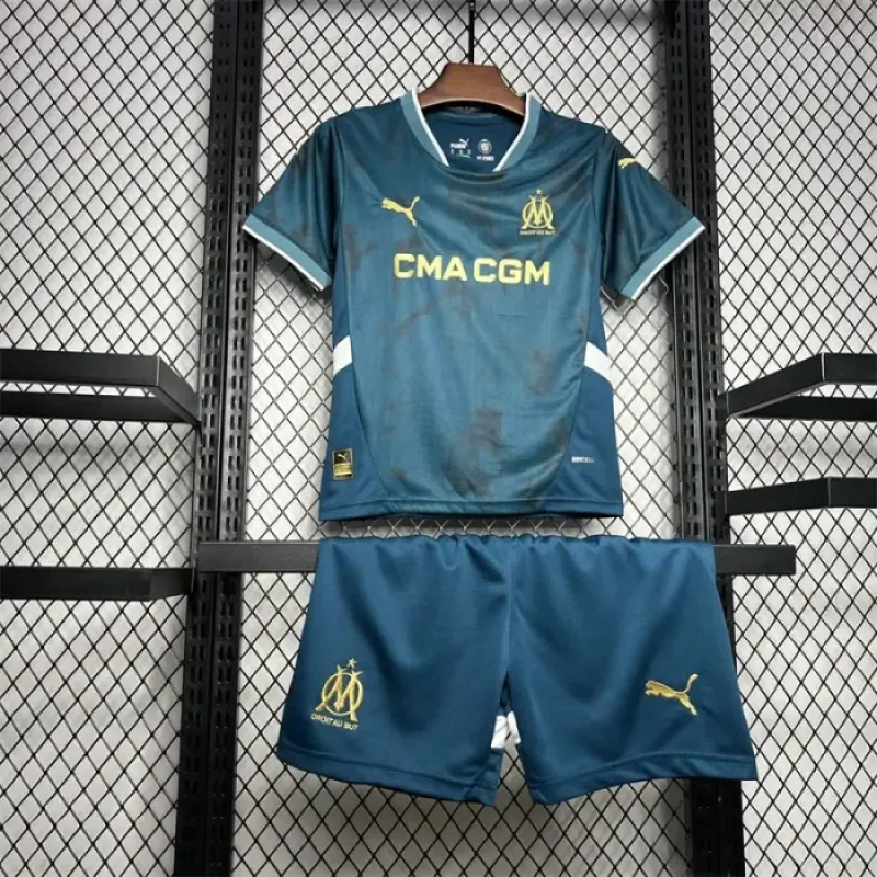 Kids Marseille Away Jersey 24/25 Football Kit
