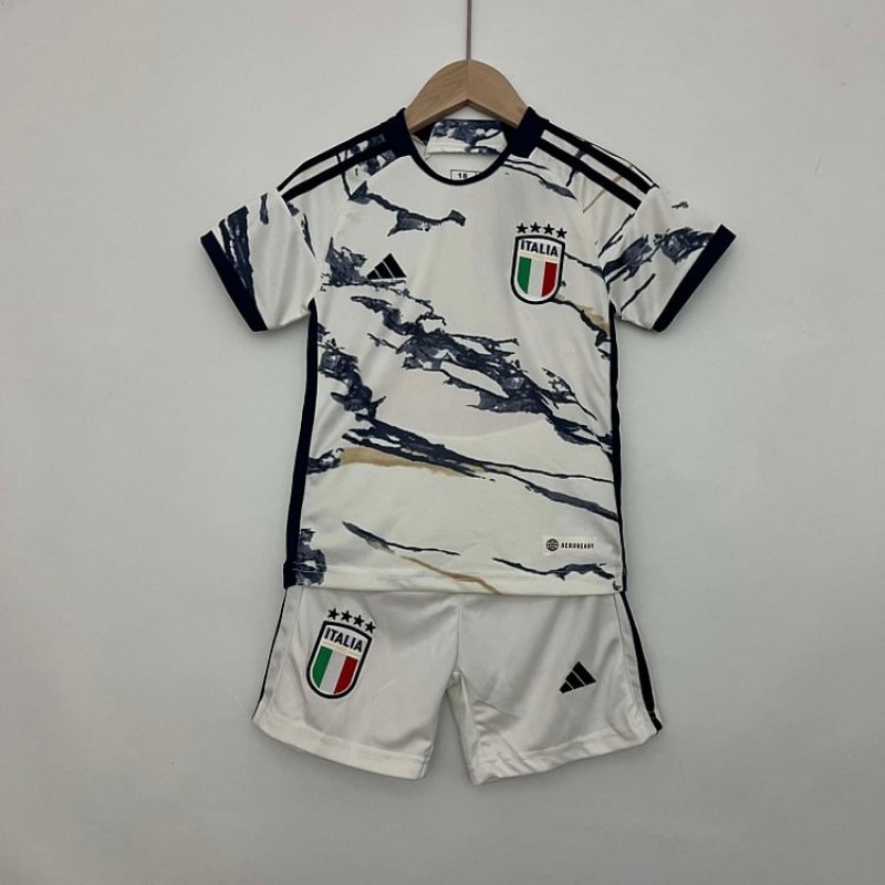 2023 Italy Away  Soccer Shirt Kids Size