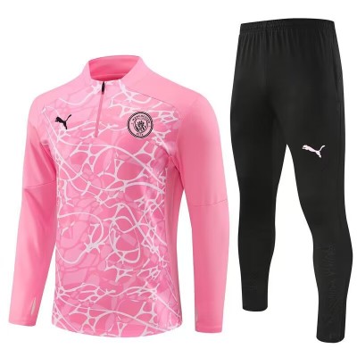 24/25 Manchester City half-dressed training suit pink football jersey