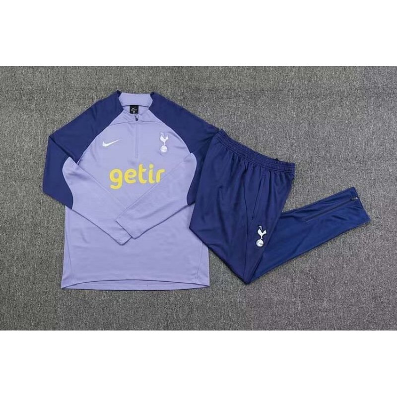 2023 Tottenham Half-Pull Training Suit Purple Jersey 1:1 Thai Quality Set