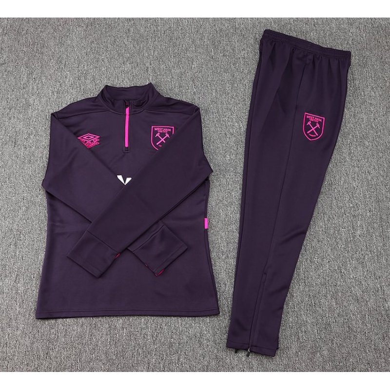 West Ham United 24/25 purple half-zip training suit