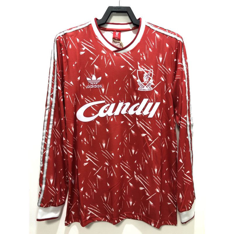 1989/1991 Retro Long Sleeve Liverpool Home Football Shirt 1:1 Thai Quality