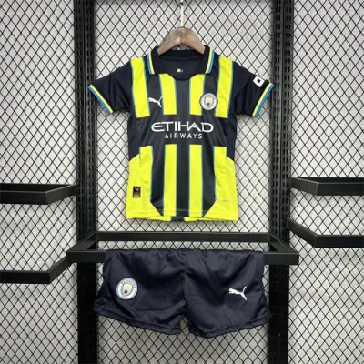 Kids Manchester City Away Jersey 24/25 Football Kit