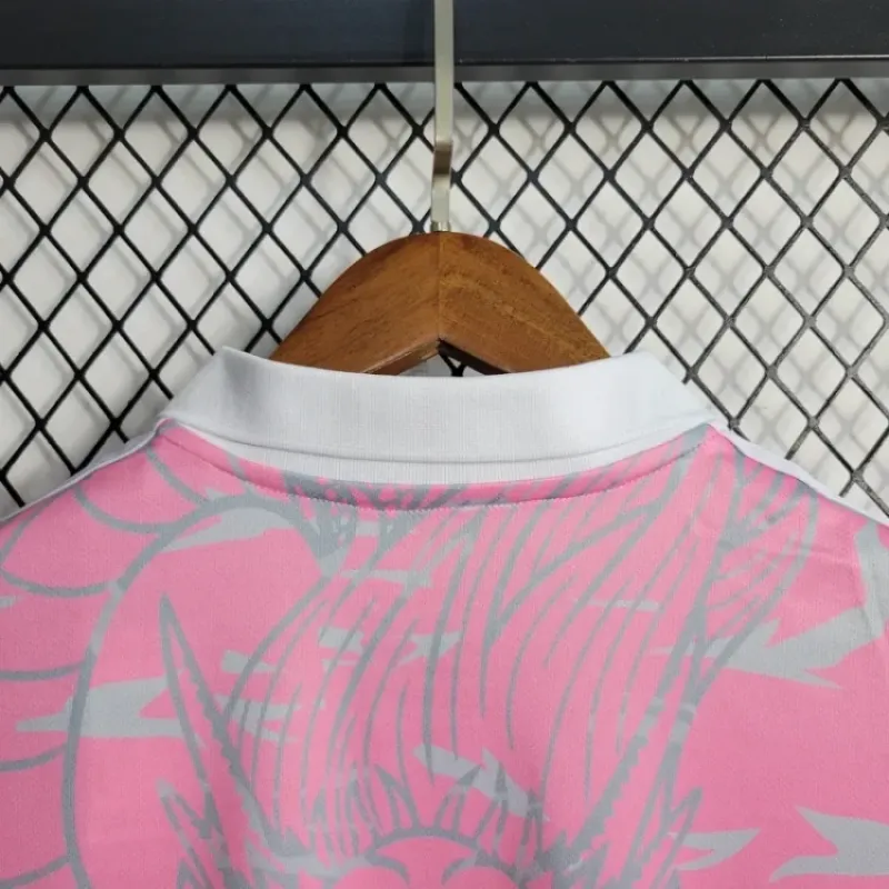 23-24 Real Madrid Chinese Dragon Pink Football Jersey (Pink)